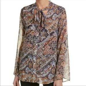 Show Me Your Mumu Babes of Babylon Taylor Retro 70’s Style Blouse Sz S